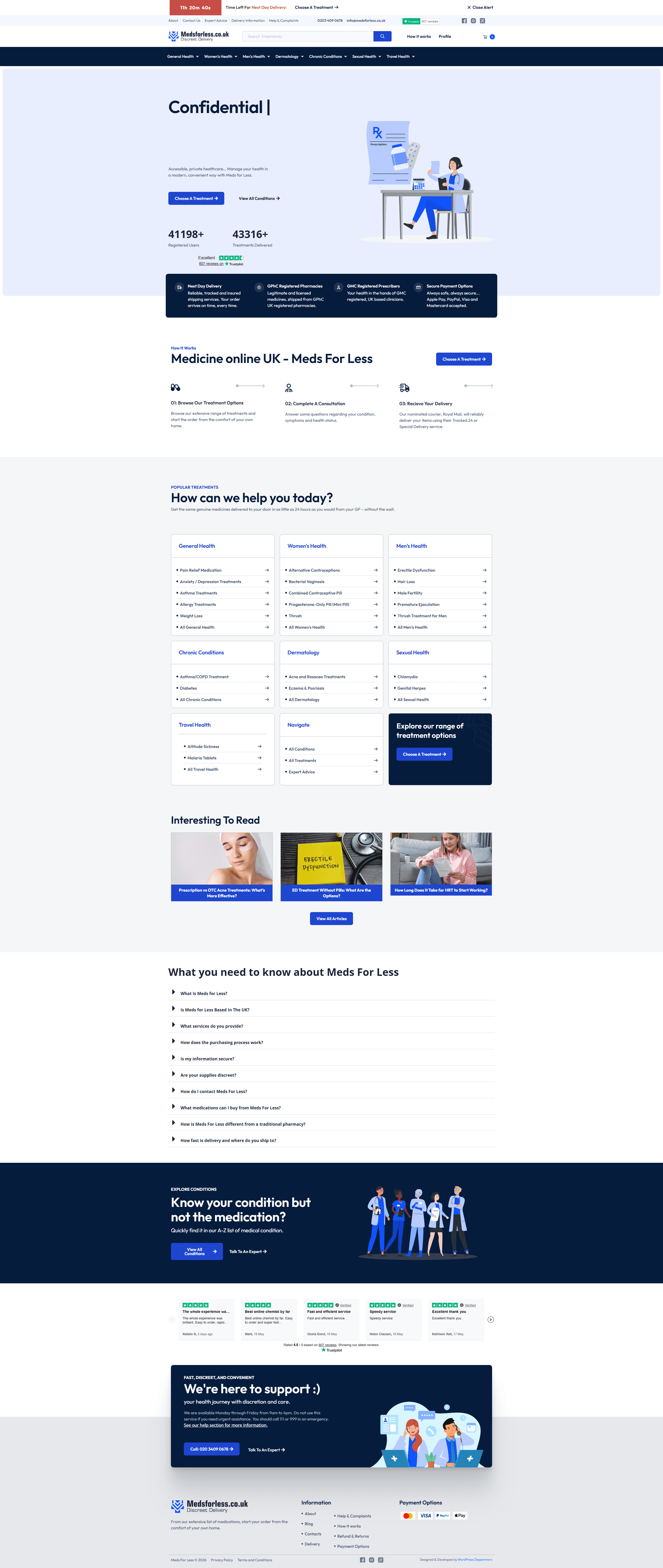 Meds For Less — UK telehealth e-commerce platform
