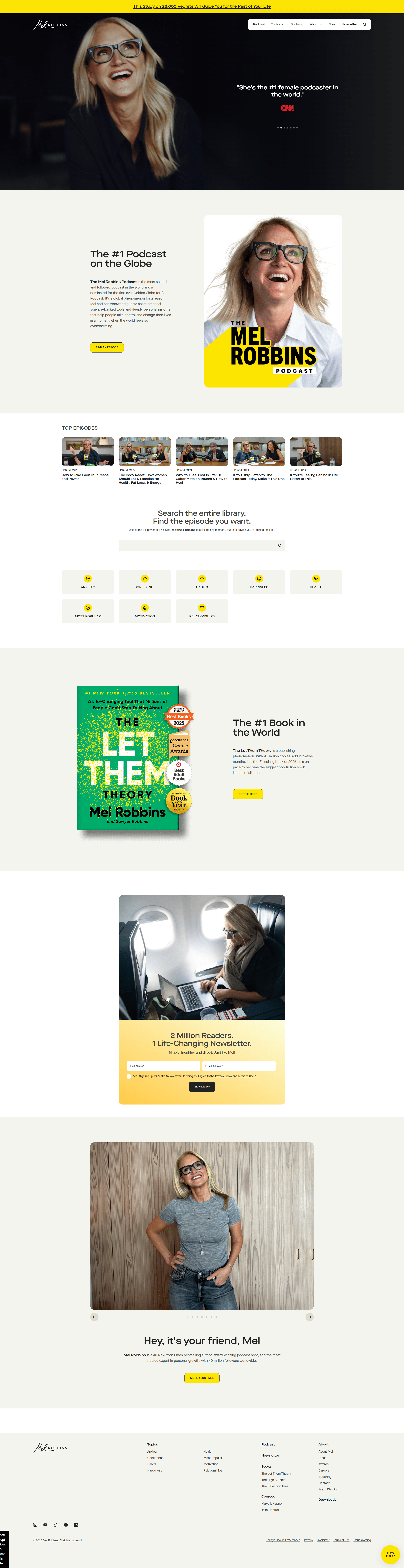 Mel Robbins — podcast and content platform